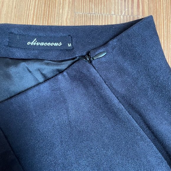 Olivaceous black fringe mini skirt SIZE M - Picture 4 of 5